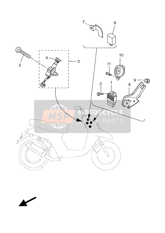 Yamaha CW50N 2012 Elettrico 1 per un 2012 Yamaha CW50N